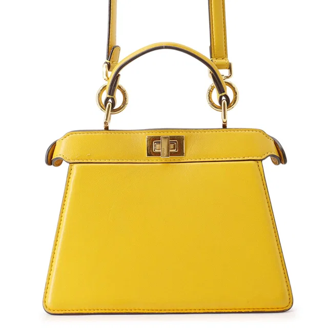 Fendi Peekaboo Icy You Yellow8BN335 Leather Size Petit in Leather from GALLERY RARE