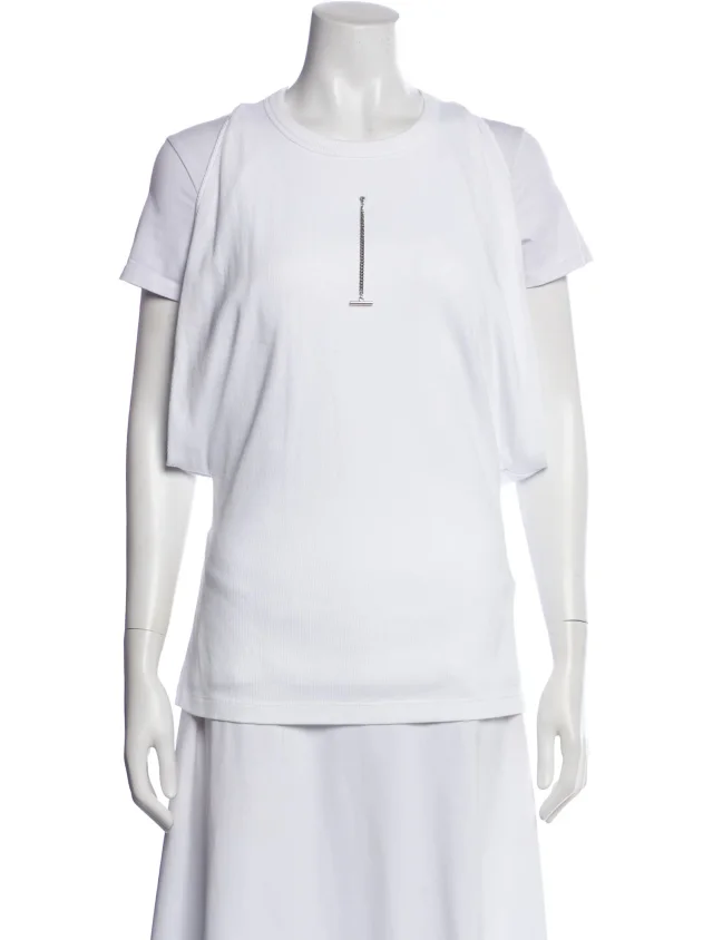Alexander McQueen 2024 Crew Neck T-Shirt in white from The RealReal