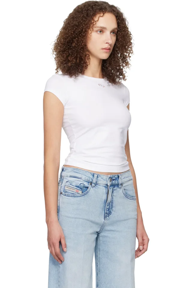 Diesel White T-Angie-Od T-shirt, photo 2 of 4 from SSENSE