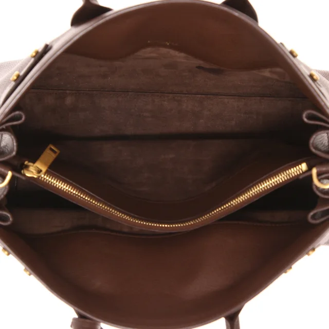 Saint Laurent handbag Brown leather day bag in Brown Leather from Collector Square, photo 6 of 6