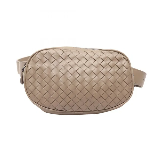 Bottega Veneta Waist Bag Intrecciato Gray Leather in Grey Woven leather from The Reluxe