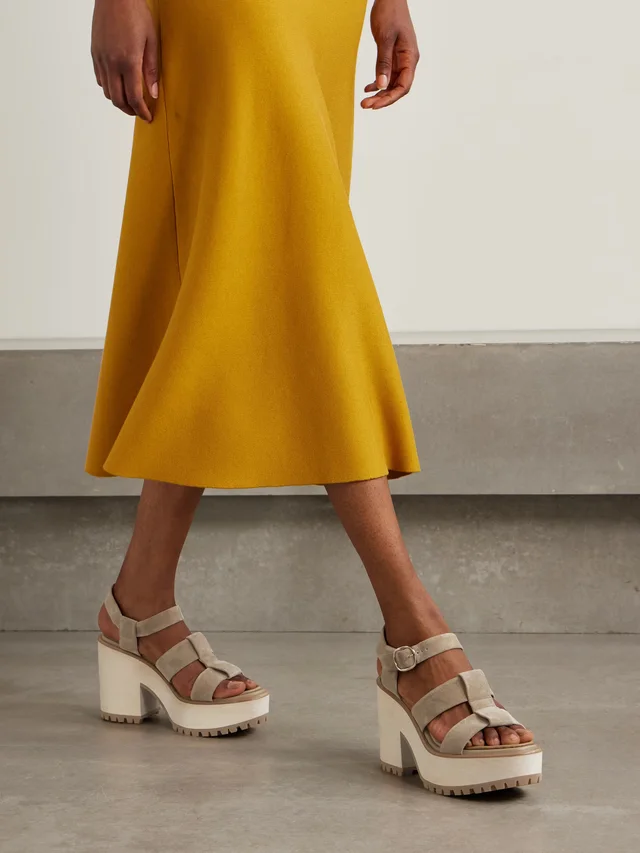 GABRIELA HEARST Hera suede platform sandals in Beige, photo 2 of 2 from NET-A-PORTER (Canada)