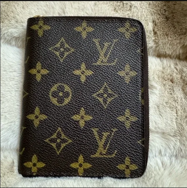 Louis Vuitton Brown Monogram Passport Holder with Zipper in Brown Coated canvas from SparklesnDreams