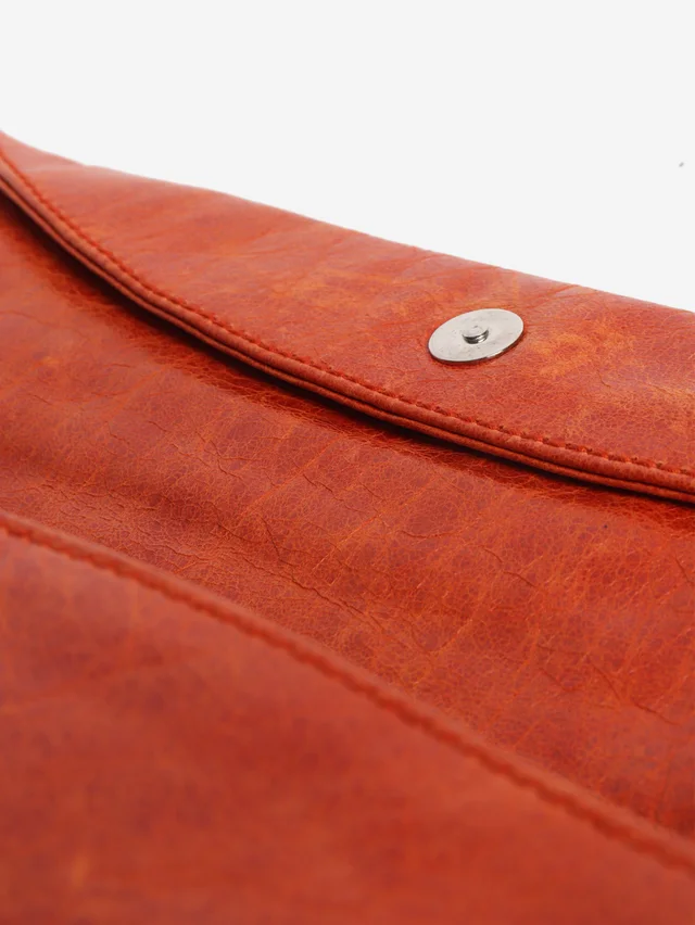 Balenciaga Orange Motocross envelope clutch bag in Orange Leather from Sign of the Times, photo 2 of 2