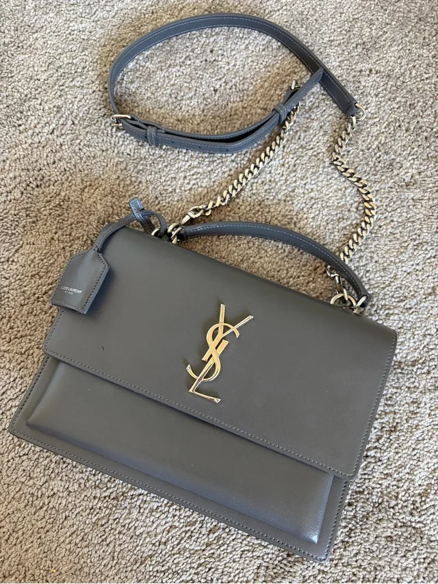 Sunset With Silver Ysl Hardware in silver|gray Leather from Poshmark