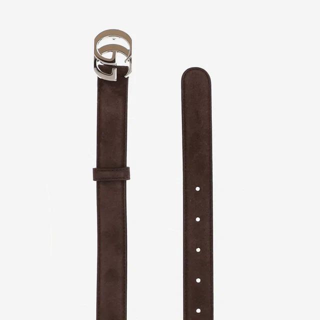 Gucci Suede Belt — Brown in Brown Suede from HEWI