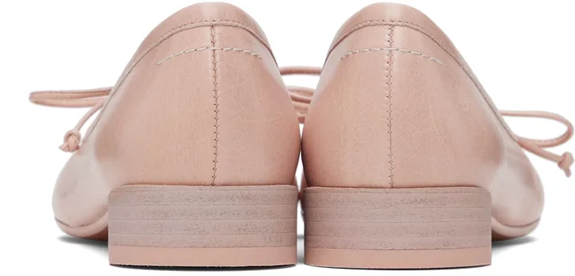 MM6 Maison Margiela Pink Anatomic Ballerina Flats, photo 2 of 10 from SSENSE