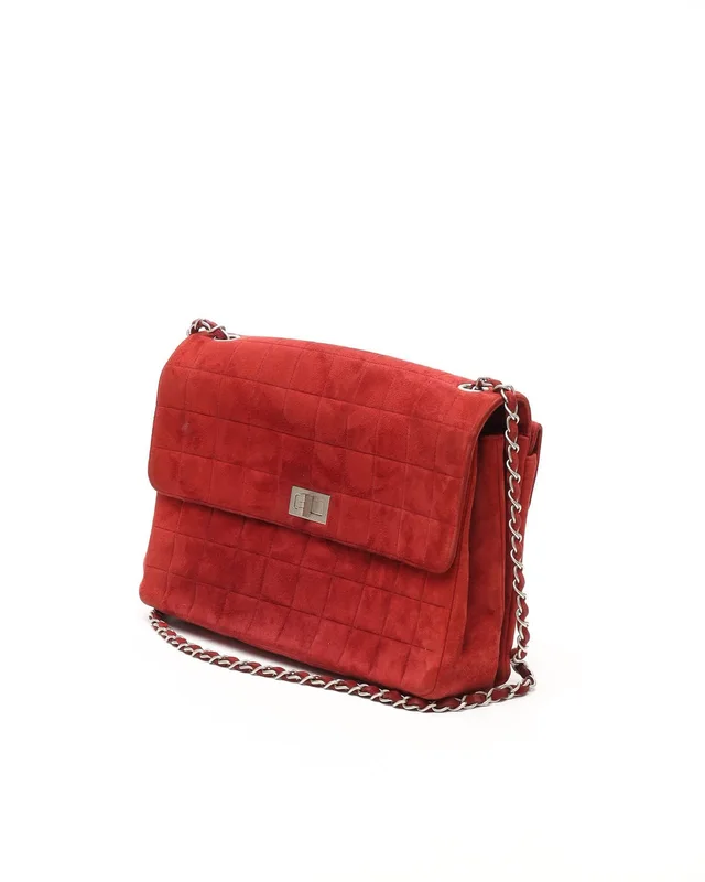 Chanel Square Quilted Mademoiselle Flap Bag in Suede from A Retro Tale, photo 2 of 15