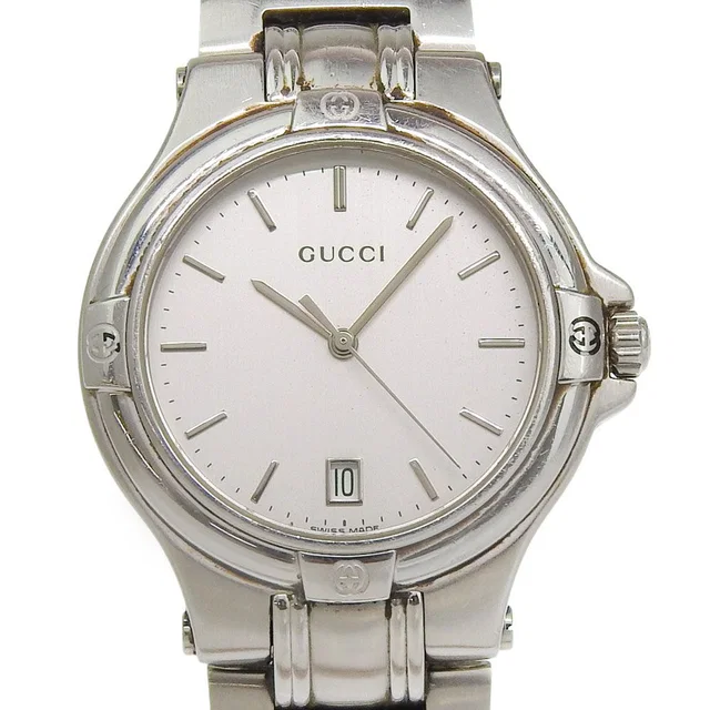 Gucci Stainless Steel Quartz Analog Watch in Silver from The Reluxe