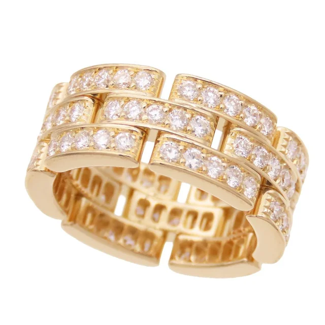 Cartier Maillon Panthere Ring Yellow Gold 18k Diamond Pave in Yellow from The Reluxe