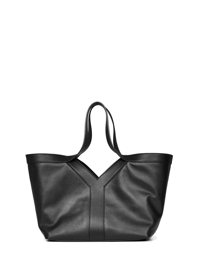 Saint Laurent Tote Bag — Black Calf Leather in Black Calfskin from HEWI