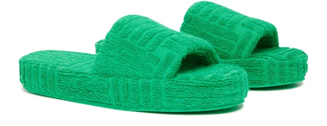 BOTTEGA VENETA Resort Sponge sandals in Green 100% cotton, photo 2 of 6 from 24S (Canada)