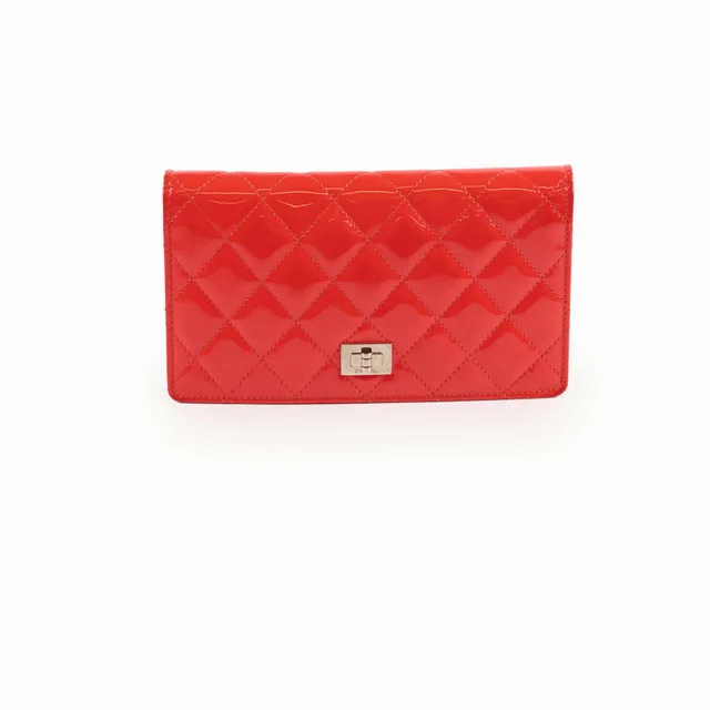 Chanel Reissue Long Patent Wallet Tangerine in Patent leather from The Purse Affair