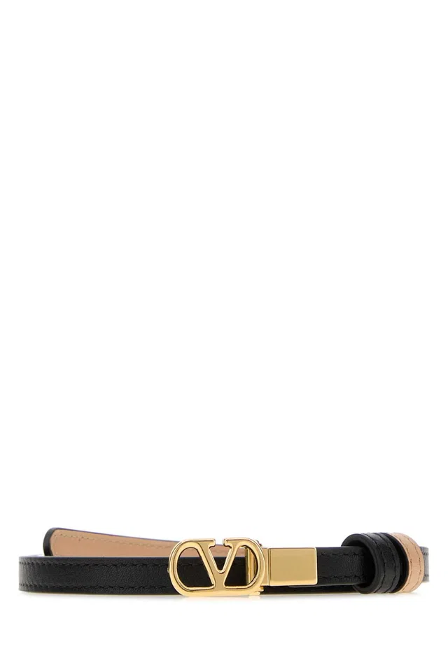 Valentino Garavani Reversibile Belt — Black in Black Leather from HEWI