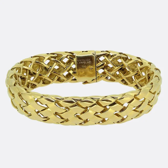 Van Cleef & Arpels Woven Bracelet in Woven leather from The Vintage Jeweller