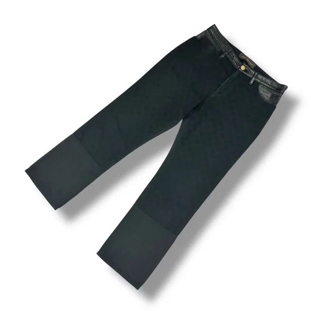 Louis Vuitton Monogram Denim Pants Black in Black Denim from The Reluxe