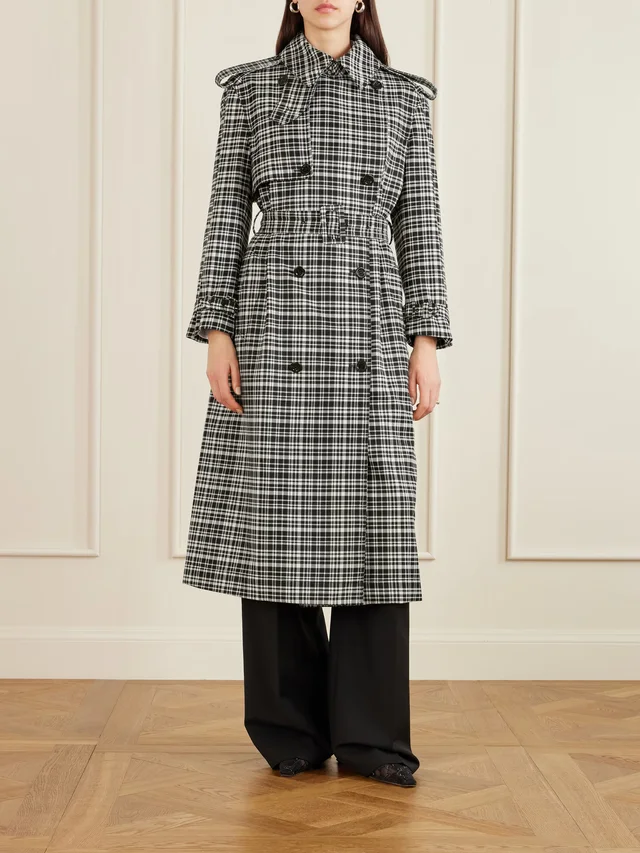 S.S.DALEY Edna houndstooth wool and cotton-blend trench coat, photo 2 of 2 from NET-A-PORTER (Canada)