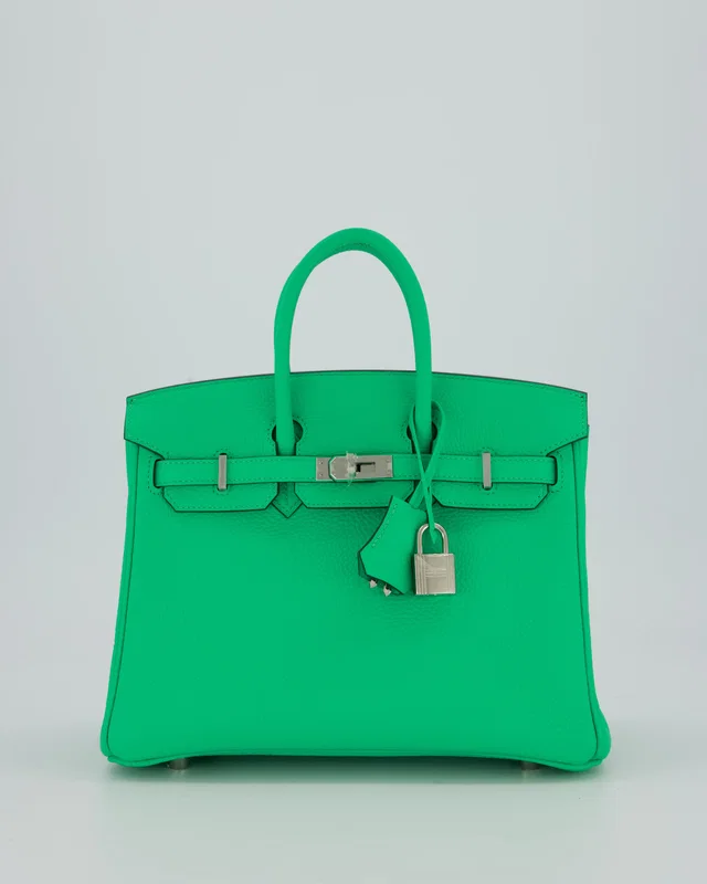 Hermès Birkin 25 Retourne Bag in Green Togo leather from Sellier