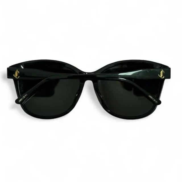 Jimmy Choo Women's Sunglasses - Black in black from Depop, photo 1 of 1
