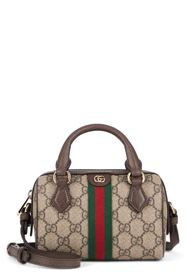 Gucci Ophidia Top Handle Bag — Beige Polyurethane in Beige Coated canvas from HEWI