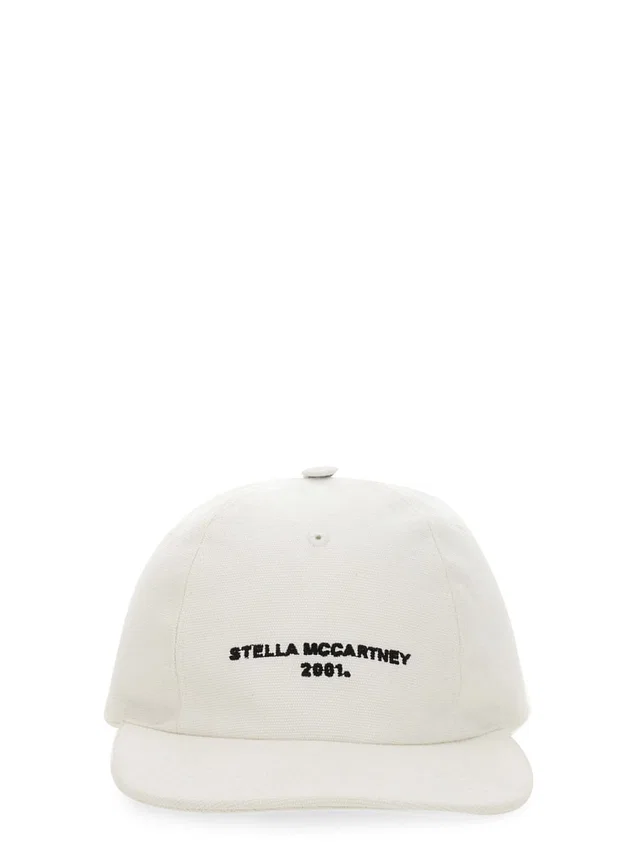 Stella McCartney 570194_wp00231830 Baseball Cap — White Cotton Caps in White Resin from HEWI