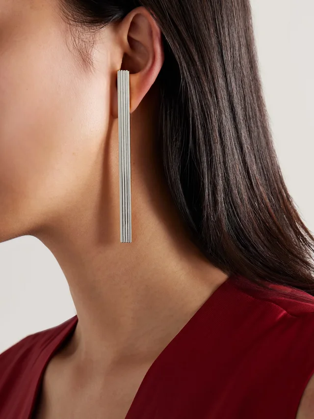 KHAITE Empire silver-plated earrings in Metallic, photo 2 of 2 from NET-A-PORTER (Canada)