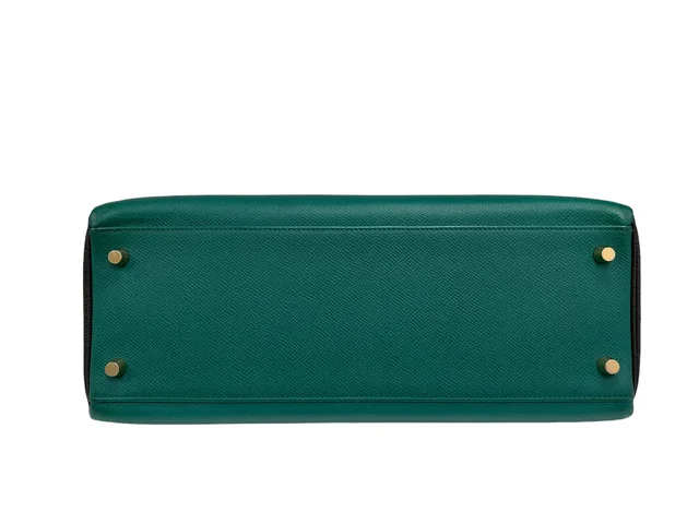 Hermès Kelly 32 HSS Malacite / Black Epsom GHW #R in Black Epsom leather from Luxury Promise, photo 2 of 2