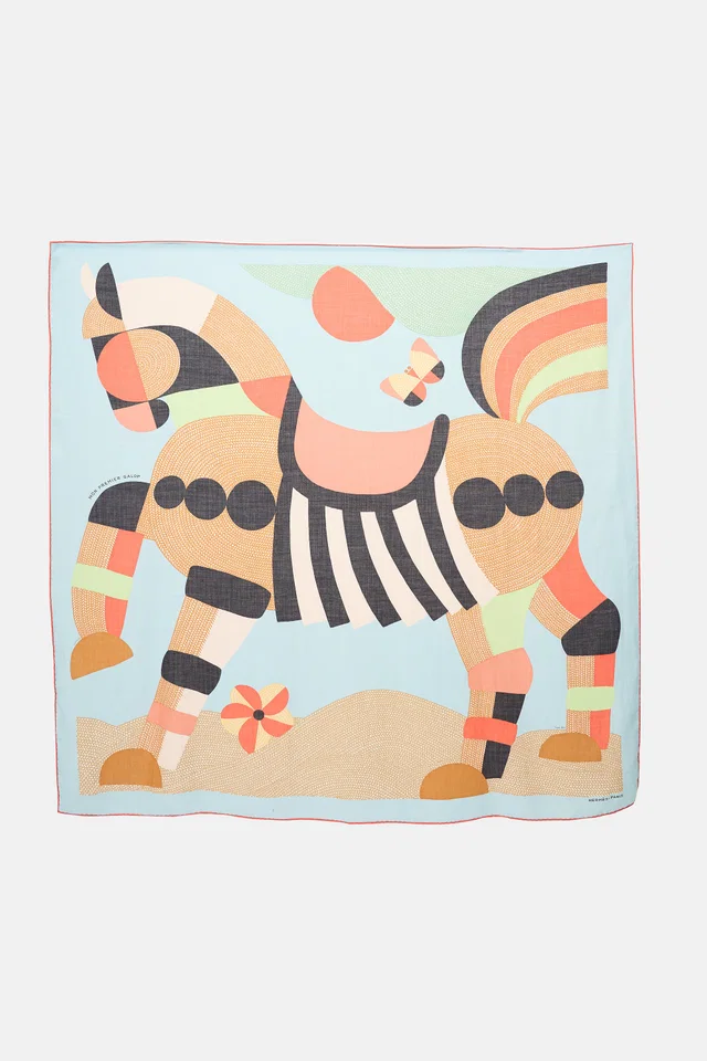 Hermès Cashmere Mon Premier Galop 140 Shawl in Cashmere from VSP Consignment