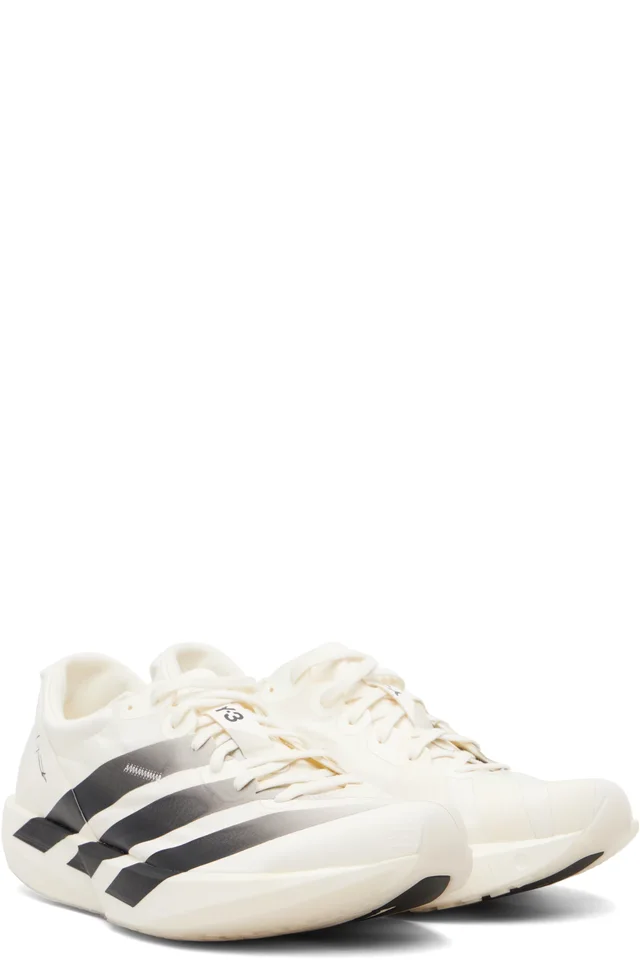 Y-3 White ADIOS 9 Sneakers, photo 4 of 5 from SSENSE