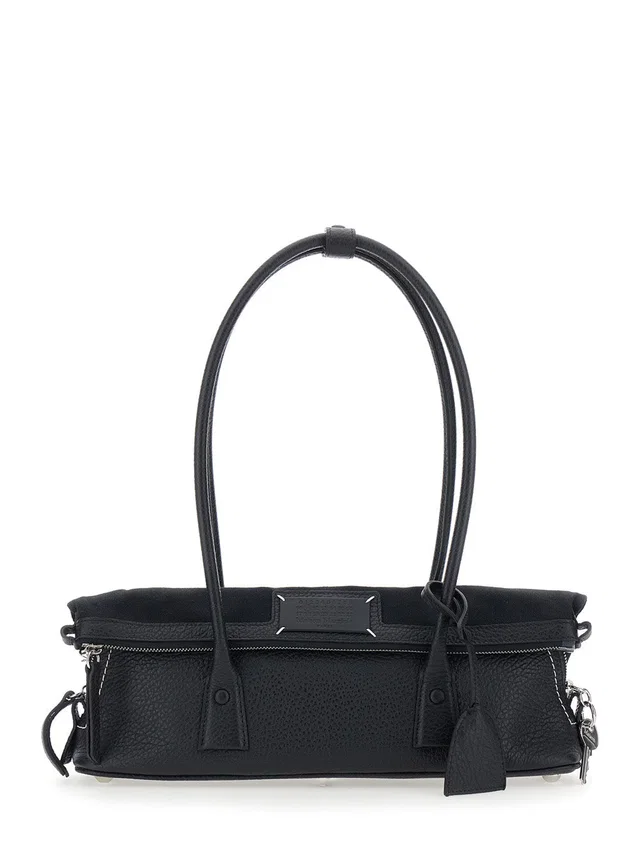 Maison Margiela Calf Leather Shoulder Bag — Black in Black Calfskin from HEWI