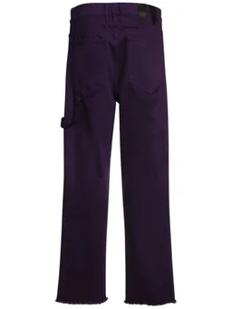 Darkpark Wide-leg trousers with frayed hem in 100% Cotton, photo 2 of 4 from LUISAVIAROMA