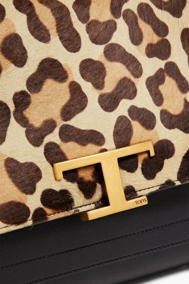 Tod's Leopard-Print Calf Hair and Leather Tote in Multicolor, photo 4 of 5 from THE OUTNET