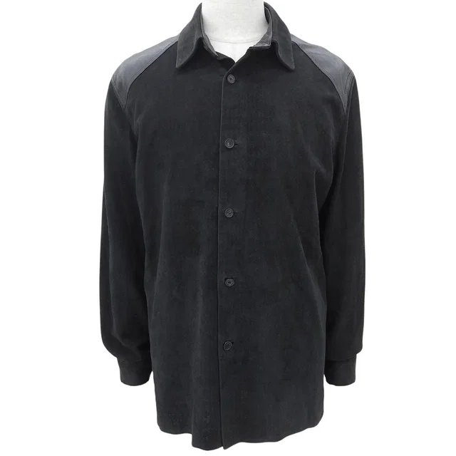 Hermès Suede Punching Jacket #52 Black in Black Suede from VINTAGE QOO TOKYO