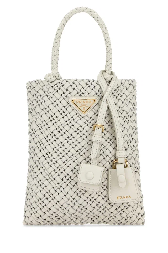 Prada Mano Tote Bag — White Calfleather in White Calfskin from HEWI