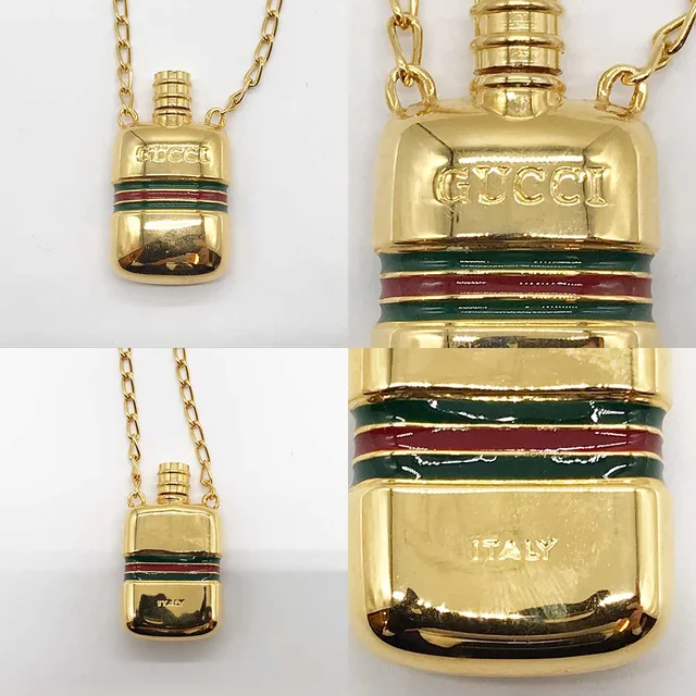 Gucci Metal Bottle Motif Necklace in Gold Others from LuxUness, photo 3 of 4
