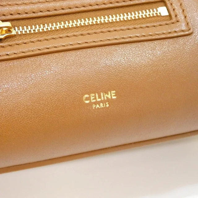 Celine Luggage Small Handbag Tan Gold Hardware in Brown Lambskin from The Reluxe, photo 2 of 2