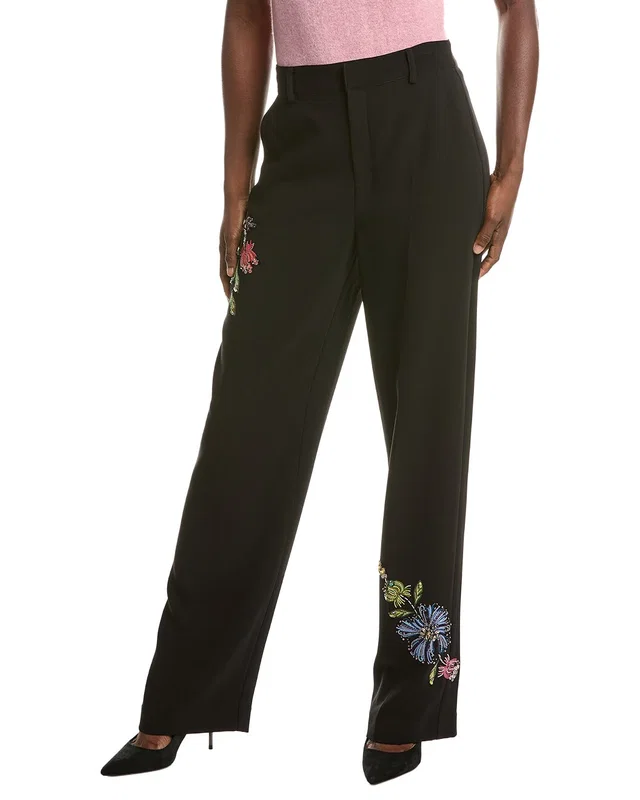 Cinq à Sept Floral Mixed Media Harlan Pant, image 1 of 1 from Rue La La