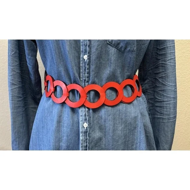 Loewe Women's Belt - Red in red from Depop, photo 1 of 1
