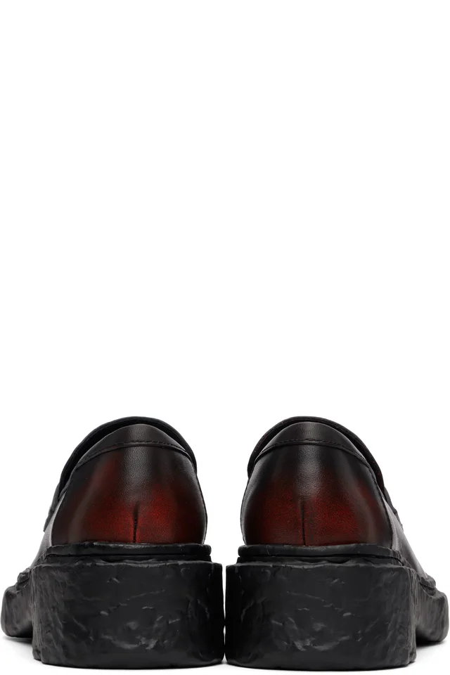 CAMPERLAB Black & Orange Vamonos Loafers, photo 2 of 5 from SSENSE