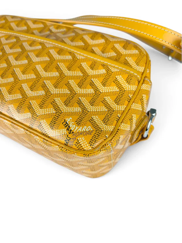 Goyard Yellow Goyardine Sac Cap Vert PM in Green Canvas from Season 2 Consign, photo 7 of 9