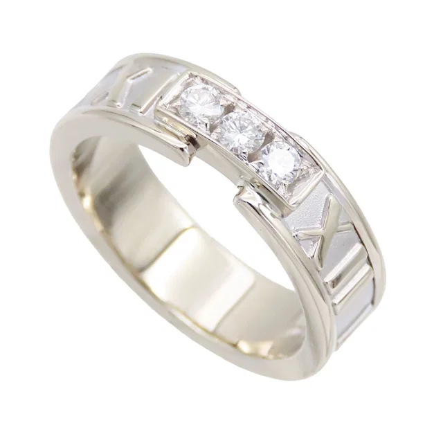 Tiffany & Co. Atlas Ring White Gold 18K Diamond Ring in White from The Reluxe