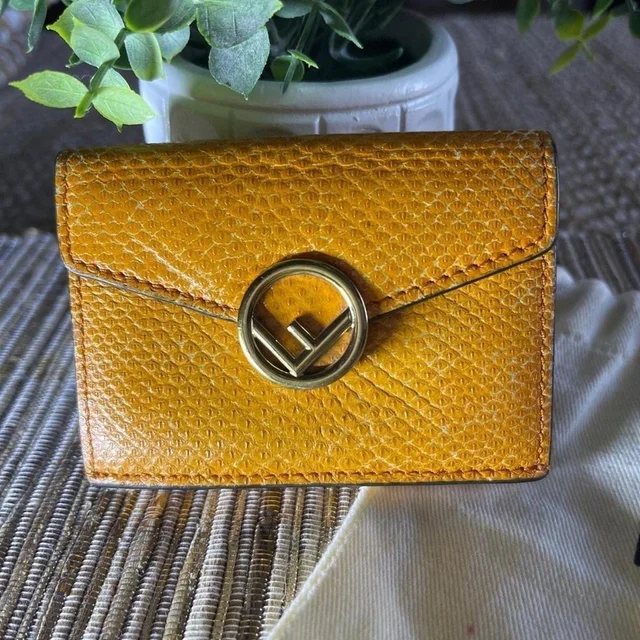 Fendi Women's Wallet - Orange in orange from Depop, photo 9 of 9
