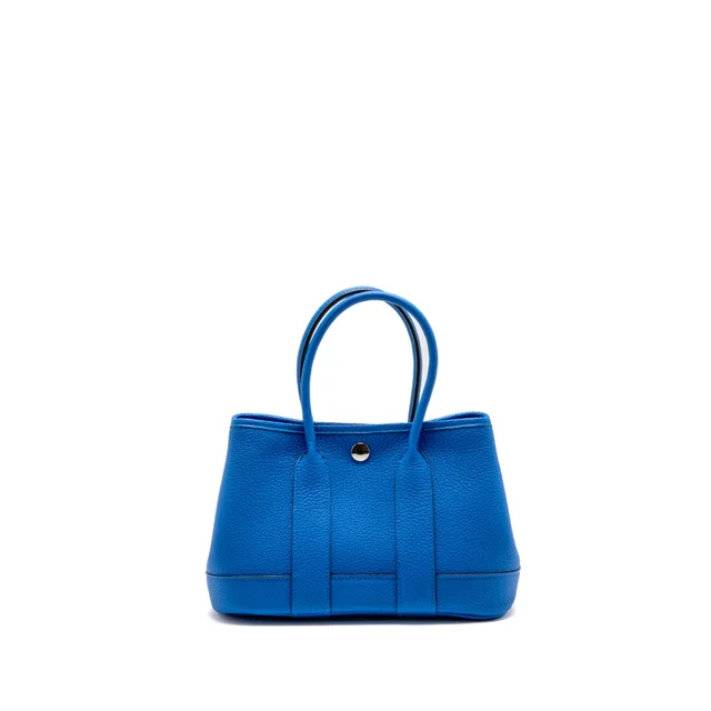 Hermès Neo Garden Party 23 Negonda T7 Blue Hydra SHW Stamp G in Blue Leather from EMIER
