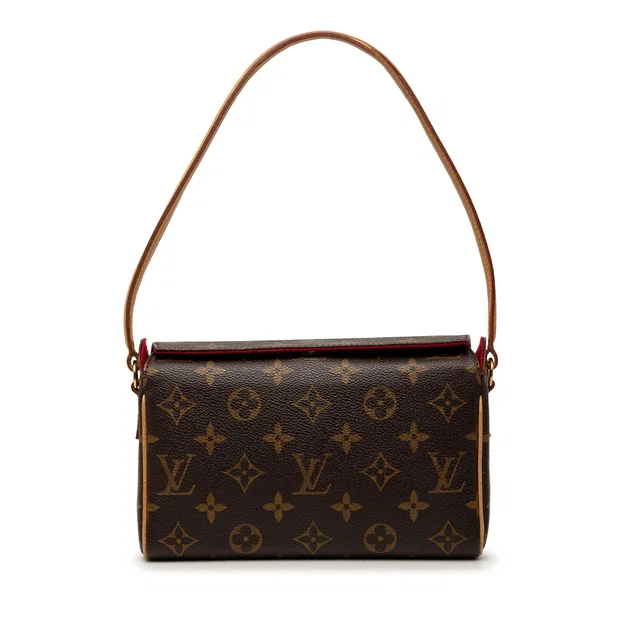 Brown Louis Vuitton Monogram Recital Shoulder Bag in Brown Coated canvas from Designer Revival