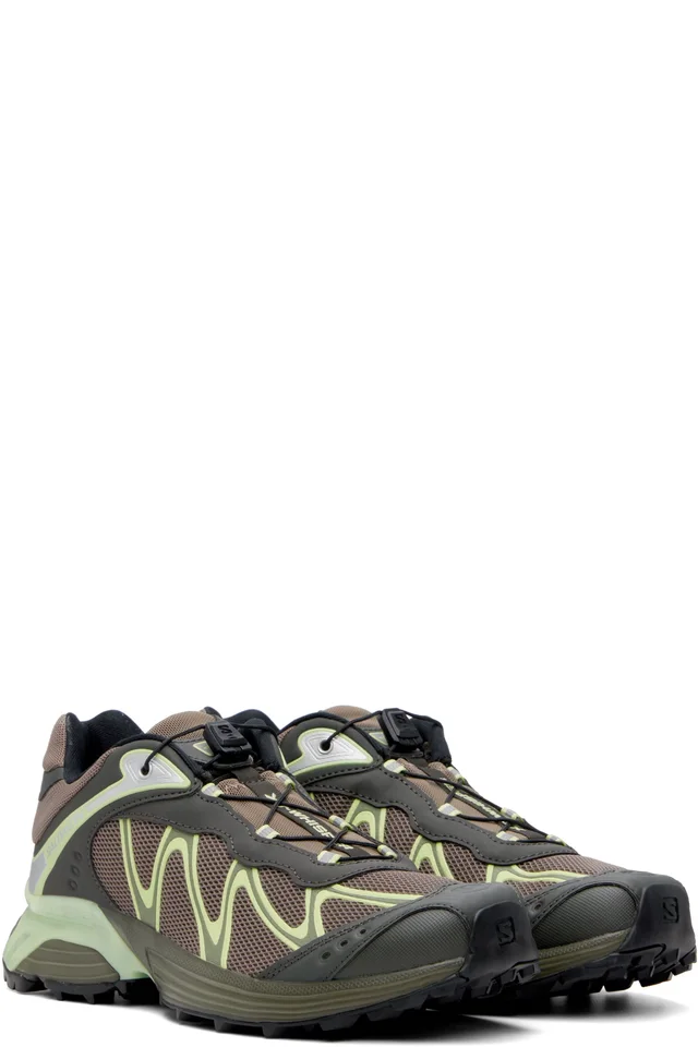 Salomon Brown & Green XT-Whisper Sneakers, photo 4 of 5 from SSENSE