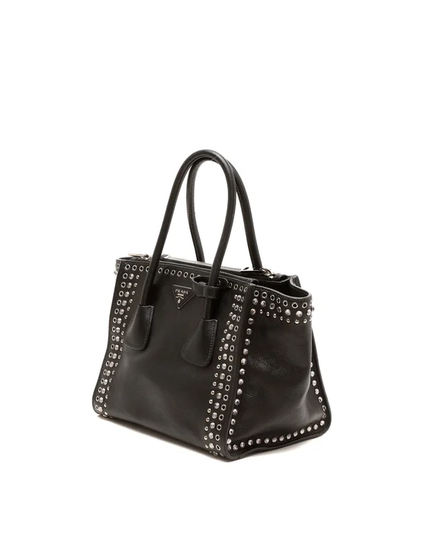 Prada Studded Vitello Double Zip Bag in Leather from A Retro Tale, photo 2 of 8