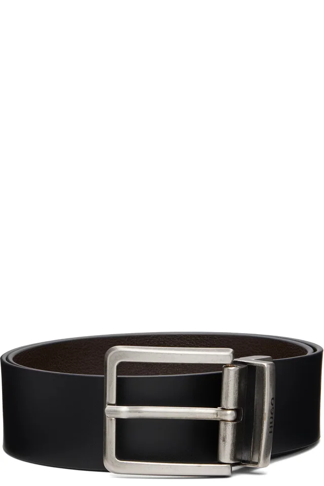 Black Buffed Leather Belt, image 1 of 1 from SSENSE