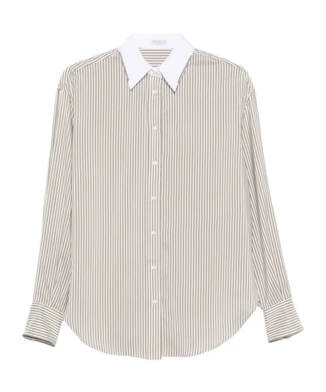 Brunello Cucinelli striped silk shirt from SENSER, photo 1 of 1