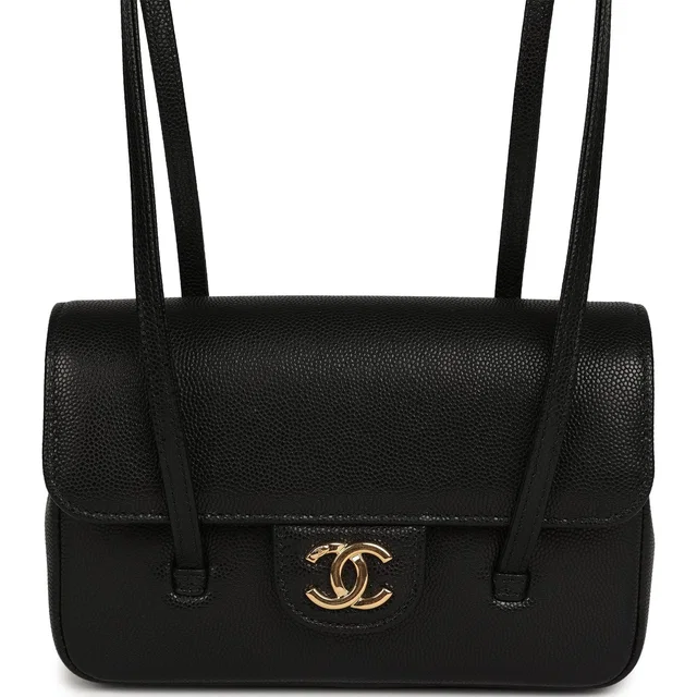 Chanel Mini Preppy Coco Clutch in Black Caviar leather from Madison Avenue Couture