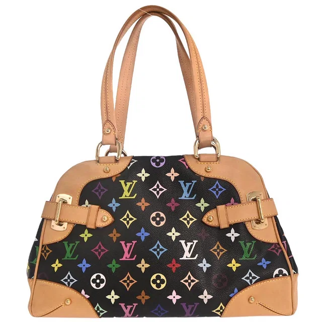 Louis Vuitton Black Monogram Multicolor Claudia Handbag M40194 in Black Canvas from AMORE Vintage Tokyo